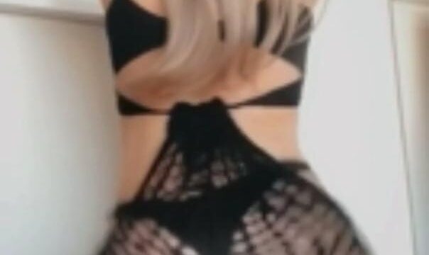 Ashley Schultz Sexy Black Lingerie Twerking